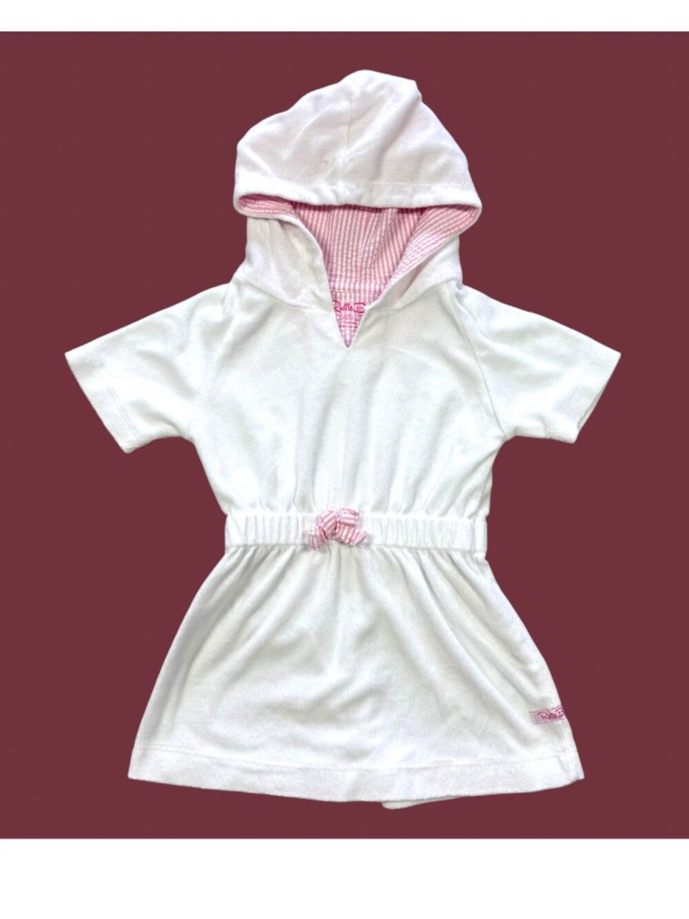 Ruffle Butts Terry Cloth Hooded Swim Cover up 2T